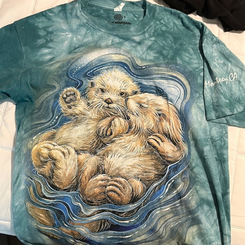 90’s Style tie dye Monterey CA sea otter shirt adult Small New without tags
